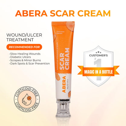 ABERA Scar Cream Upgrade – Skin Regeneration & Repair Cream for Wounds, Scratches & Irritated Skin (1.41 oz)