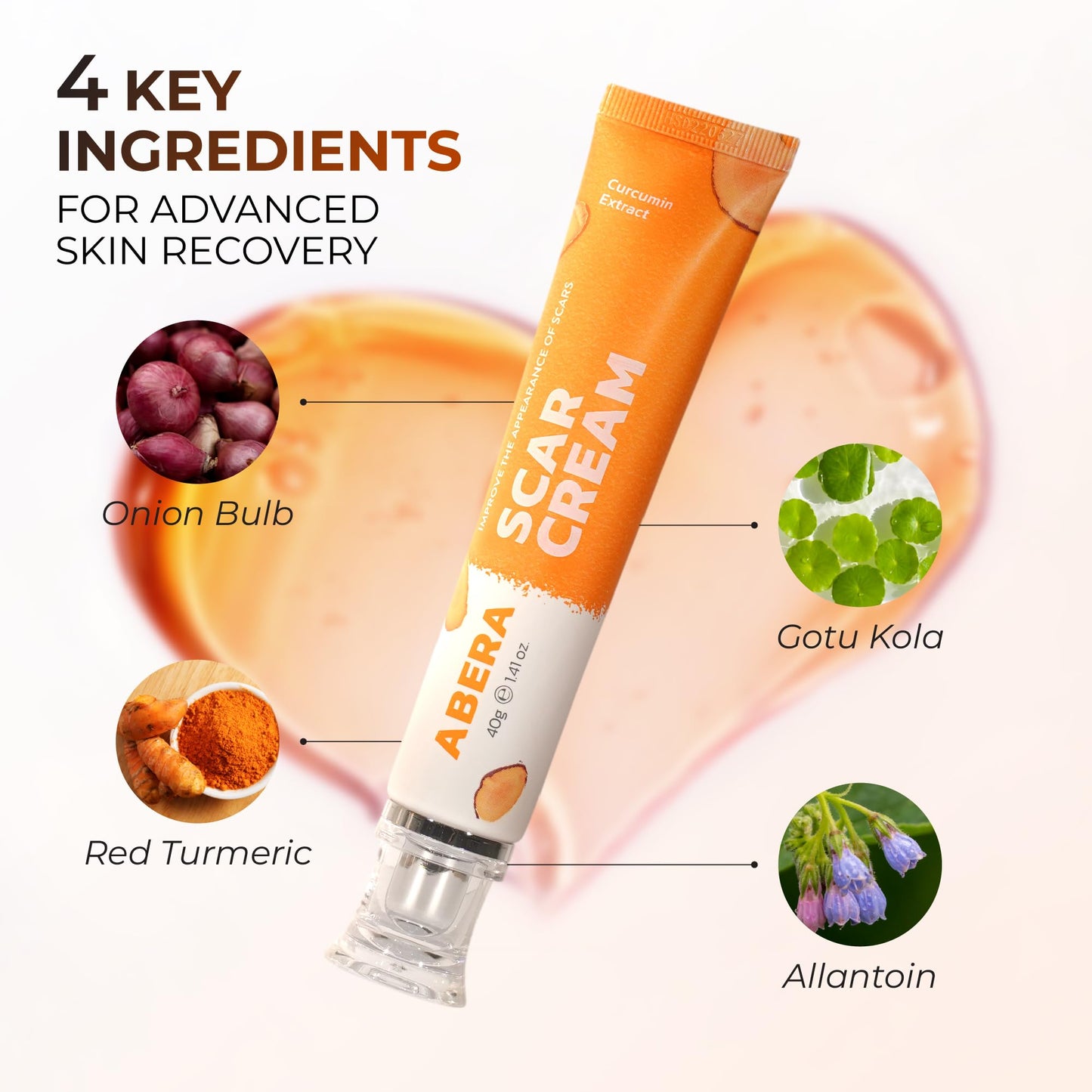 ABERA Scar Cream Upgrade – Skin Regeneration & Repair Cream for Wounds, Scratches & Irritated Skin (1.41 oz)