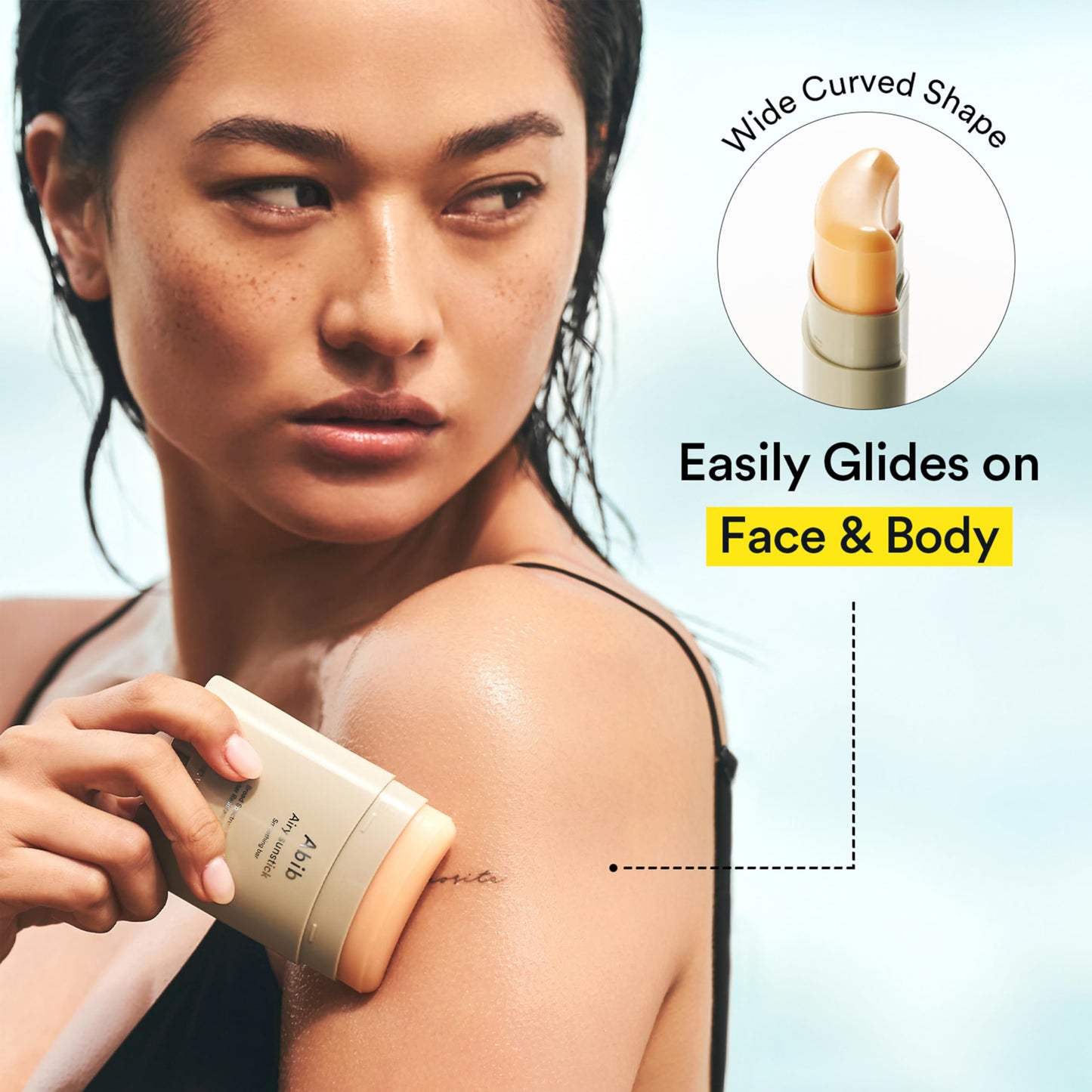 Abib Airy Sunstick Protection Bar SPF50+ Broad Spectrum | Semi-Matte, Water-Resistant