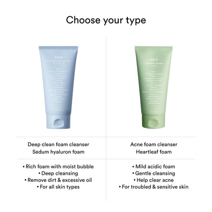 Abib Deep Clean Foam Cleanser Sedum Hyaluron 150ml | Hydrating Daily Cleanser