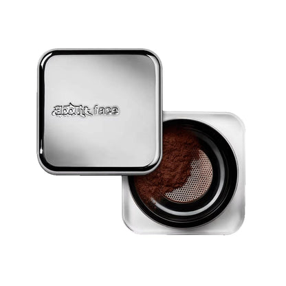 about-face Curtain Call Set & Smooth Loose Powder Ovation – Lightweight, Oil-Absorbing Setting Powder (0.35 oz) in Very Deep – Vegan & Cruelty-Free
