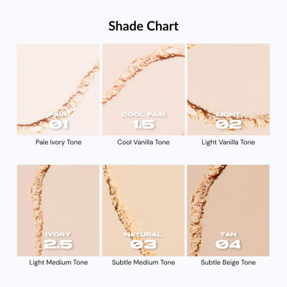 ABOUT TONE Blur Powder Pact 0.32oz – Pressed Powder with Mirror & Puff, Vegan, Ivory 2.5