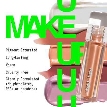 about-face Light Lock Lip Gloss Such Great Heights – High-Shine Lip Oil Gloss (Vegan, Cruelty-Free, 0.21 oz, Shimmering Pale Peach)