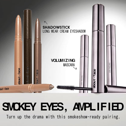 AboutFace Volumizing Mascara – Jet Black | Clean, Vegan, Cruelty-Free | 0.43 oz