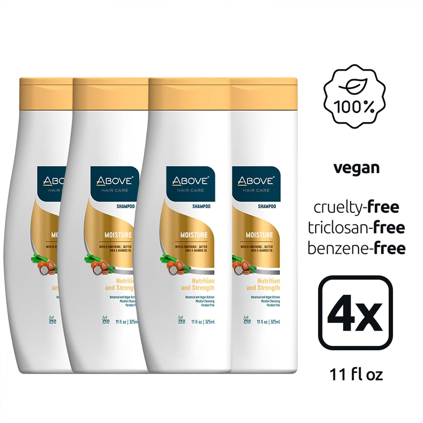 ABOVE Moisture Shampoo 4-Piece Set – Shine, Softness & Frizz Control