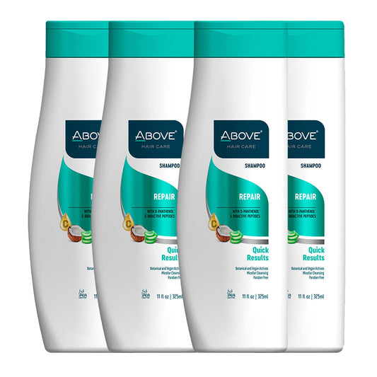 ABOVE Repair Shampoo 4-Pcs Pack – Anti-Frizz, Hair Thickening, Vegan