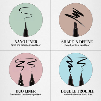 Absolute New York Double Trouble Liner – Super Slim Angled Tip, Dual Ended, Waterproof