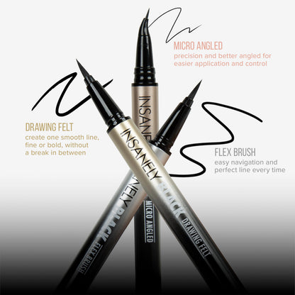 Absolute New York Insanely Black Flex Brush Liquid Eyeliner | Waterproof & Smudgeproof