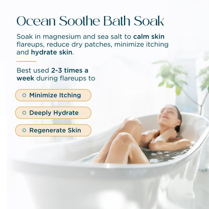 Abundant Natural Health Ocean Soothe Flare Relief Bath Soak – Magnesium Salt & Lavender, 500mL