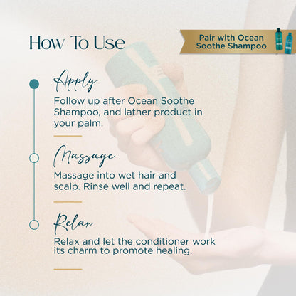 Abundant Natural Health Ocean Soothe Scalp Control Conditioner | Magnesium Salt, Shea & Eucalyptus | 300mL