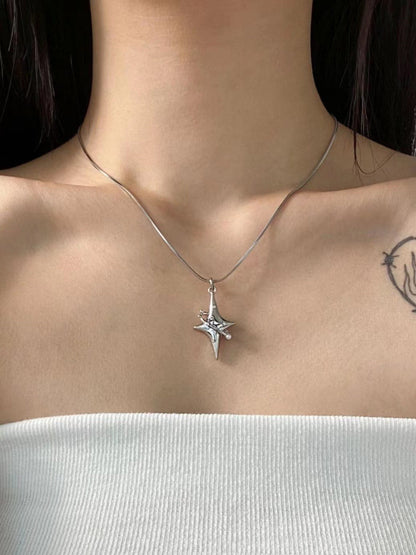 Ins Titanium Steel Star Chain Necklace