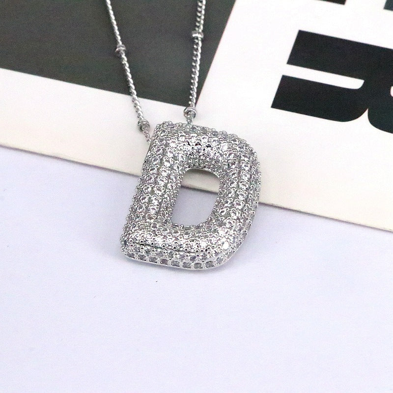 Bubble Balloon A-Z Letter Pendant Necklace