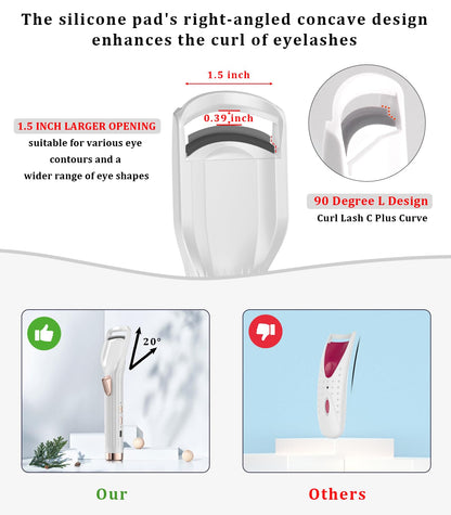 Acavado Premium PRO Heated Eyelash Curler — Fast 8s Heat, 2 Modes, 24h Curl, Type-C Rechargeable