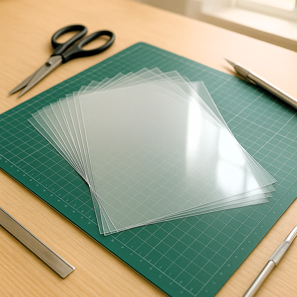 15 x A5 Clear Acetate Sheets – 140 Micron Transparent Film for Crafts, OHP & Displays