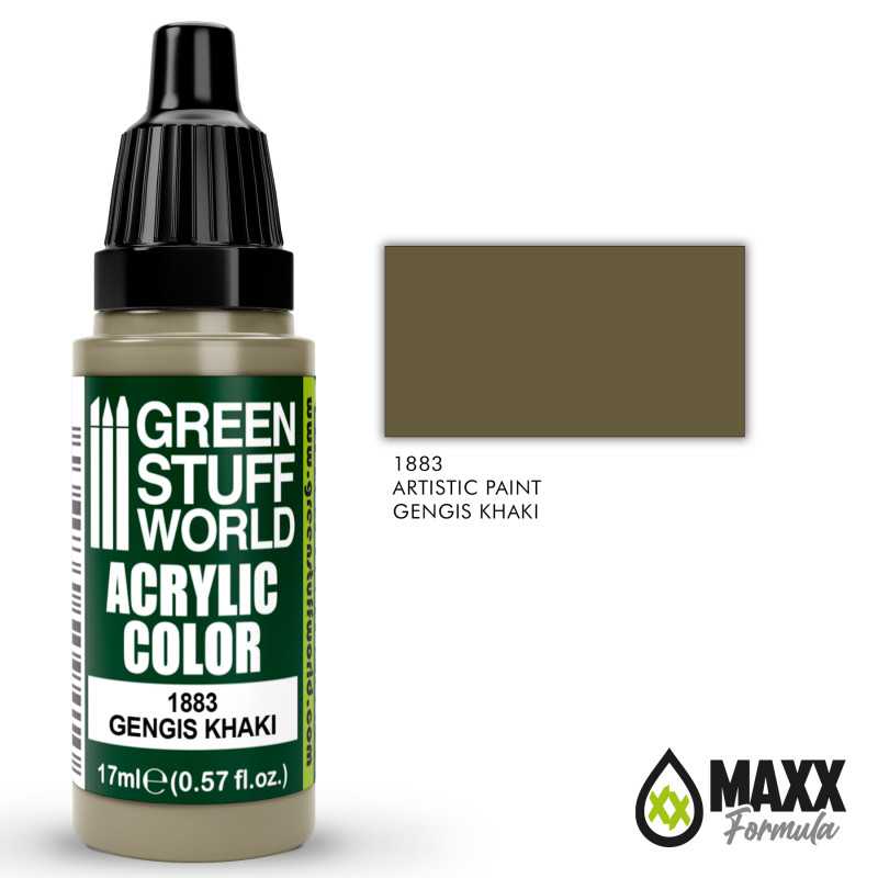 Green Stuff World Acrylic Color Paint - GENGIS KHAKI 17ml