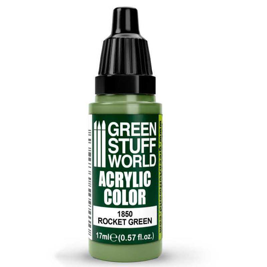Green Stuff World Acrylic Color Paint - ROCKET GREEN 17ml