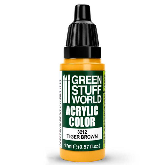 Green Stuff World Acrylic Color Paint - TIGER BROWN 17ml