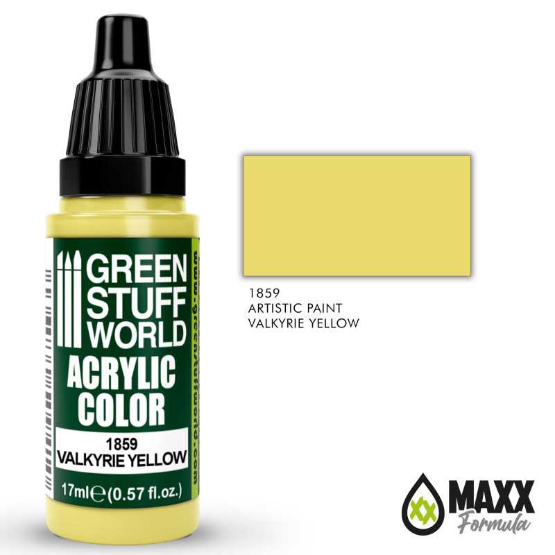 Green Stuff World Acrylic Color Paint - VALKYRIE YELLOW 17ml