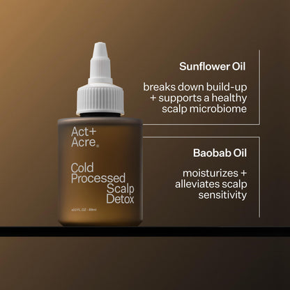 ACT+ ACRE Cold Processed Scalp Detox Oil — Sulfate-Free Scalp Care for Flaky, Dry & Itchy Scalp