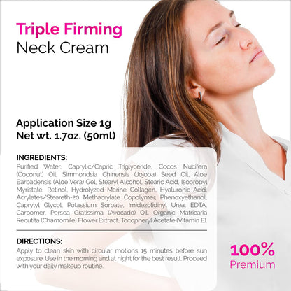 ACTIVSCIENCE Neck Firming Cream – Retinol, Collagen & Hyaluronic Acid Moisturizer
