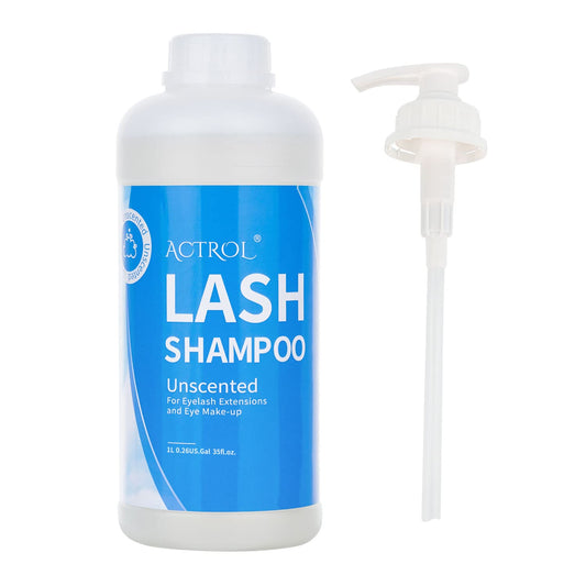 ACTROL Eyelash Extension Cleanser Unscented 1L — Salon-Grade, Paraben & Sulfate Free, Non-Irritating