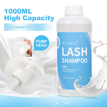 ACTROL Eyelash Extension Cleanser Milk 1L – Natural, Paraben & Sulfate Free