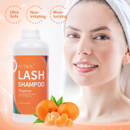 ACTROL Eyelash Extension Cleanser Tangerines 1L – Gentle, Paraben & Sulfate Free