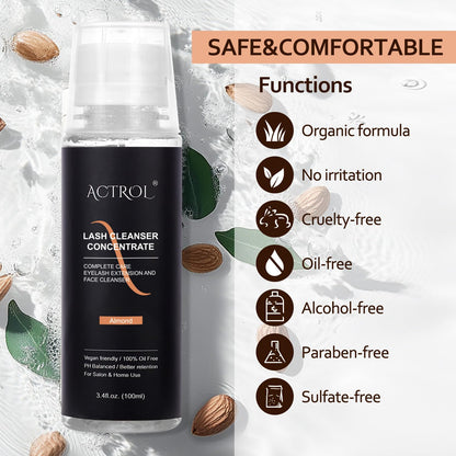 ACTROL Eyelash Cleanser Concentrate 100ml – Foaming Lash Shampoo for Extensions