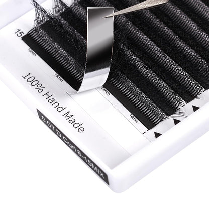 ACTROL W Eyelash Extensions 8D Volume 0.07D Curl 8-15mm Mix – Easy Fan W-shaped Premades