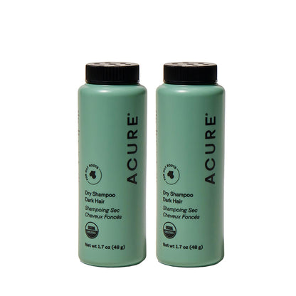 Acure Dry Shampoo Travel Size 2 Pack for Brunette & Dark Hair | Vegan