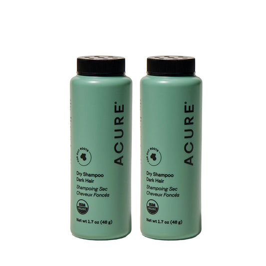 Acure Dry Shampoo Travel Size 2 Pack for Brunette & Dark Hair | Vegan