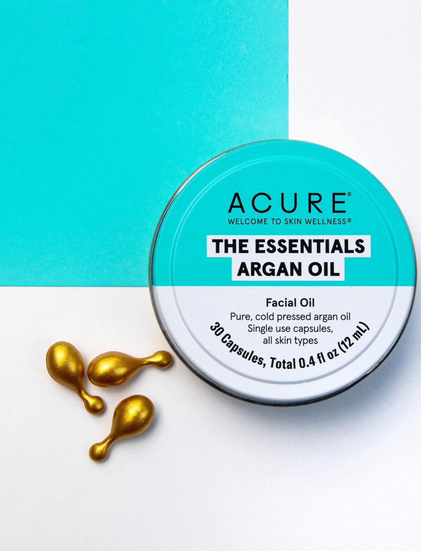 Acure The Essentials Argan Oil Capsules | Certified Organic Argan Oil in Vegan Capsule Packs