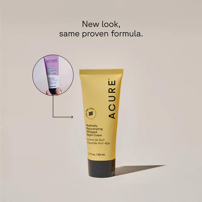 Acure Radically Rejuvenating Whipped Night Cream – Anti-Aging Peptide Moisturizer | Vegan & Clean