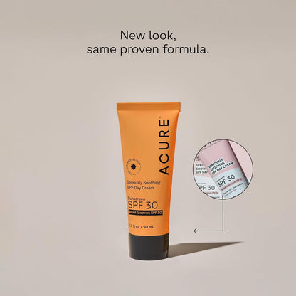 Acure Seriously Soothing SPF 30 Day Cream — Hydrating Vegan Sunscreen Moisturizer with Niacinamide