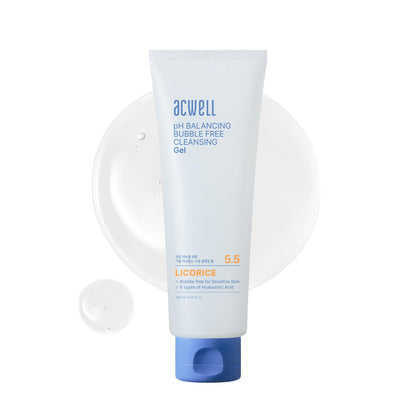 ACWELL pH Balancing Bubble-Free Hydrating Facial Cleansing Gel – Gentle Cleanser for Sensitive Skin