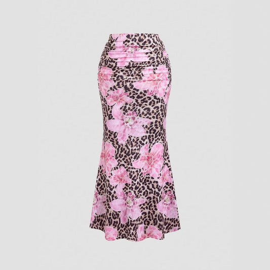 Women’s A-Line Skirt – Casual Leisure Style, Vacation Long Skirt