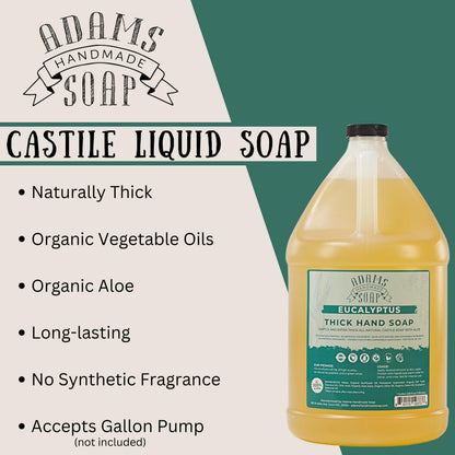 Adams Handmade Soap Thick Castile Liquid Hand Soap Refill – Eucalyptus