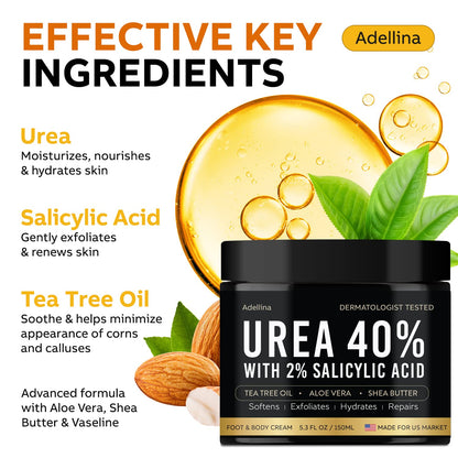 Adellina Urea Cream 40% – Maximum Strength Foot Repair & Hydration