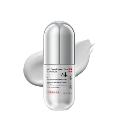 A'demang AGEs Deep Protect Care 6K Ampoule - 6 Peptides & Banaba Extract for Glycation Defense, Radiance & Barrier Support - 30ml