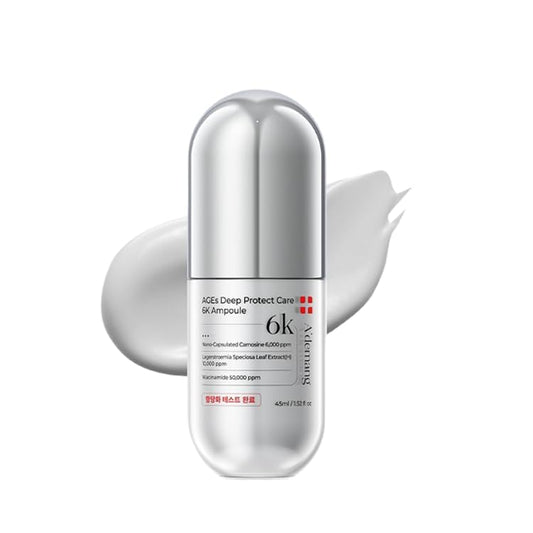 A'demang AGEs Deep Protect Care 6K Ampoule - 6 Peptides & Banaba Extract for Glycation Defense, Radiance & Barrier Support - 30ml