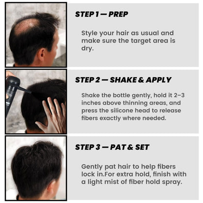 Adglamful Hair Fibers 2-Pack – Instant Coverage for Thinning Hair (Medium Brown)