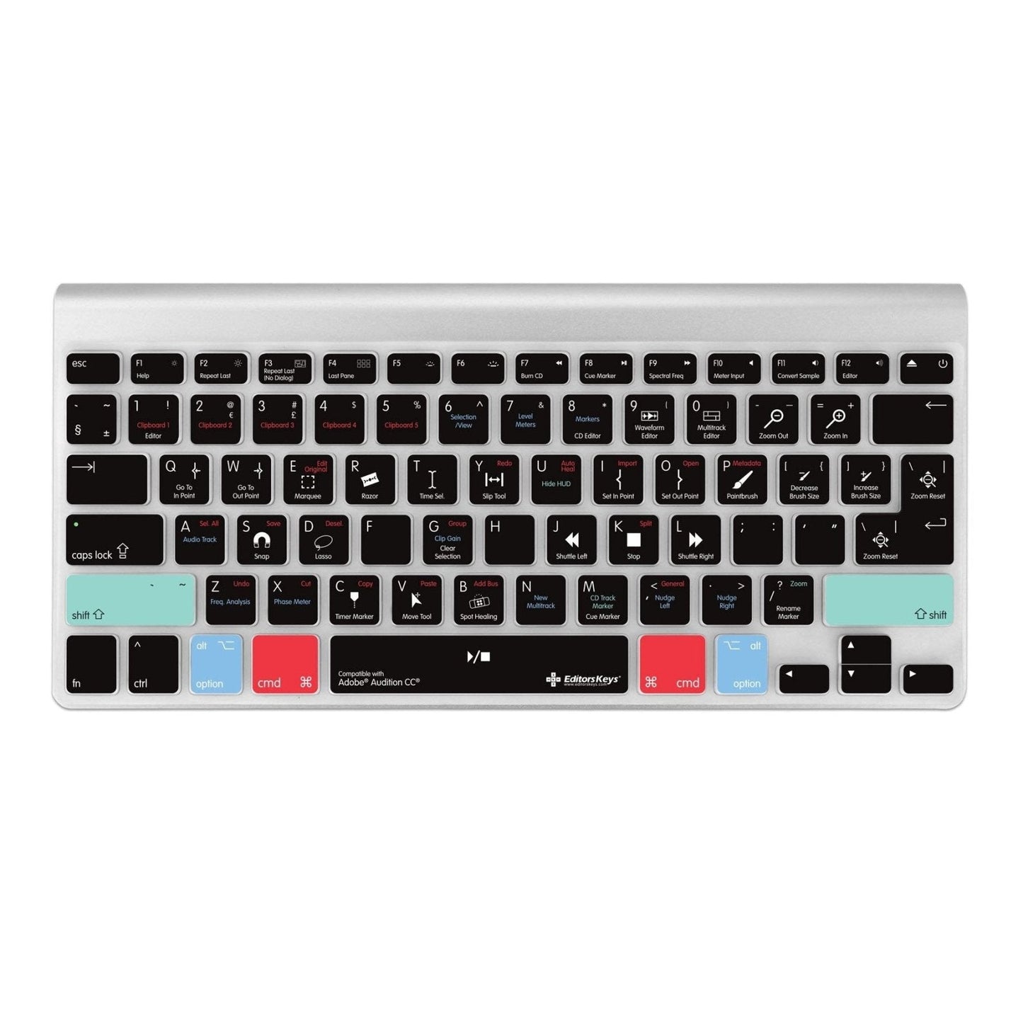 Adobe Audition Keyboard Covers for MacBook and iMac