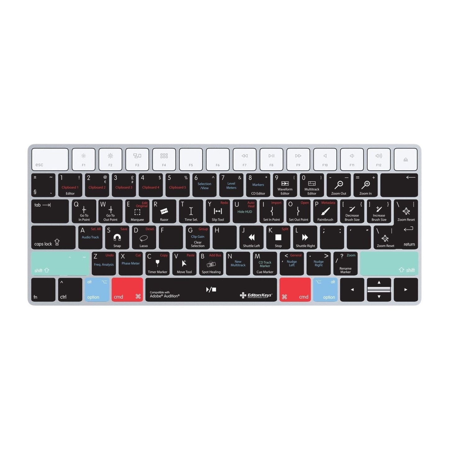 Adobe Audition Keyboard Covers for MacBook and iMac