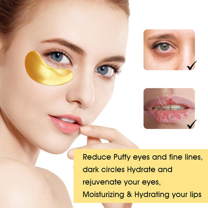 Adofect Collagen Lip & Eye Mask Set – Hydrating, Revitalizing (40 Pairs)