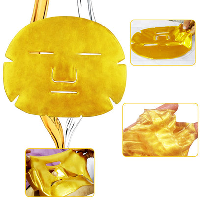 Adofect 12 Pack 24K Gold Gel Facial Masks | Anti-Aging, Hydration & Rejuvenation