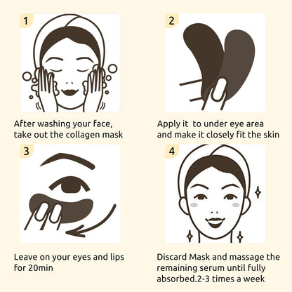 Adofect Under Eye Patches – 40 Pairs Collagen & Hyaluronic Acid Mask