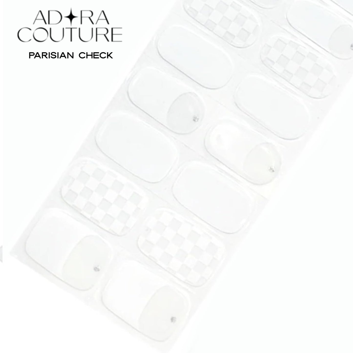 Adora Couture Semi Cured Gel Nail Strips – 20 Pcs Kit | Easy At-Home Manicure