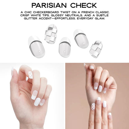 Adora Couture Semi Cured Gel Nail Strips – 20 Pcs Kit | Easy At-Home Manicure