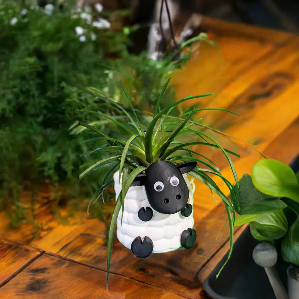 Adorable 3D Printed Sheep Planter -l Plant Pot for Succulents & Small Plants