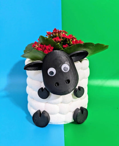 Adorable 3D Printed Sheep Planter -l Plant Pot for Succulents & Small Plants